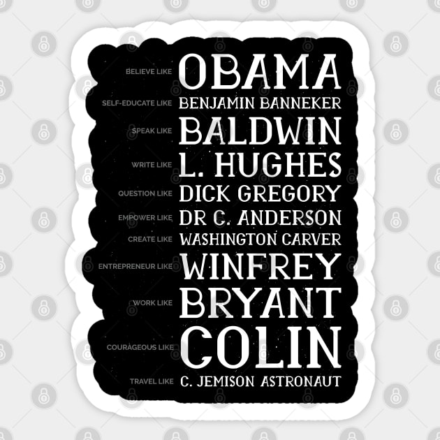 Black History Month BLM Obama Gift Sticker by qwertydesigns